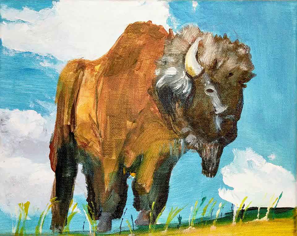 “Bison” - acrylic on canvas, July 2017